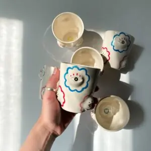 Маленький стакан "Eyes" с цветочками