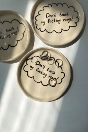 Тарелочка "My fucking rings"