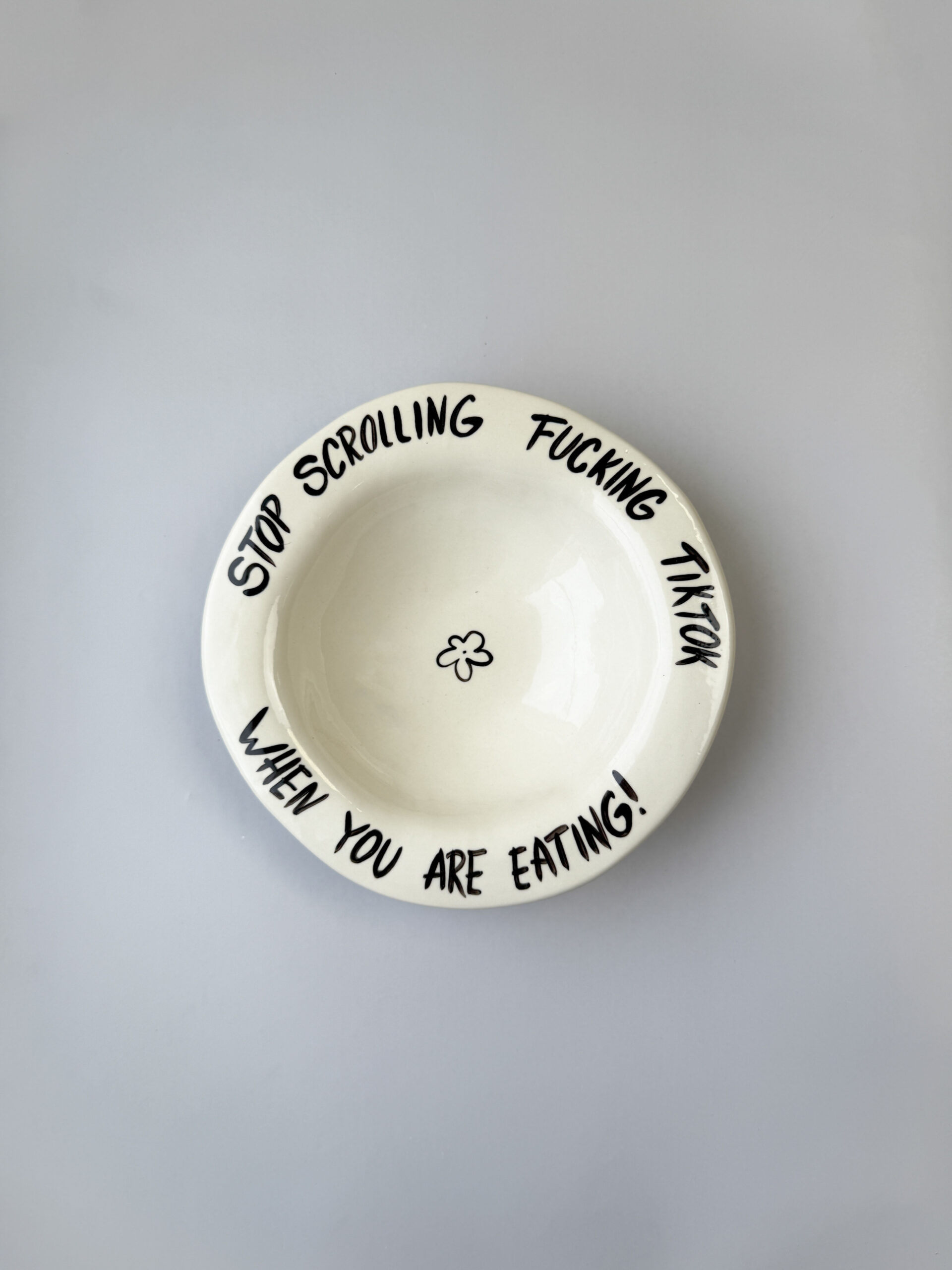 Глубокая тарелка «Stop Scrolling»